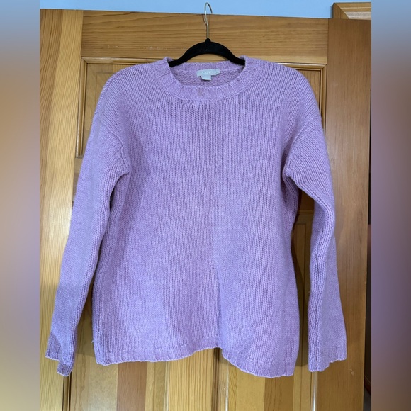 J. Crew Lavender Crew Neck Sweater 100% Wool - Picture 2 of 6